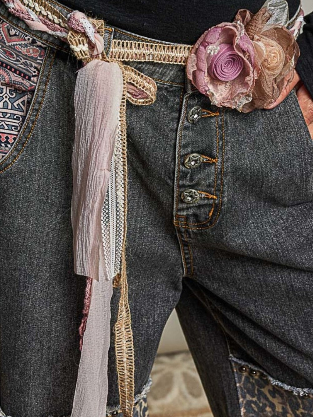 #1861 POL Wildflower Romance Boho Tie Belt